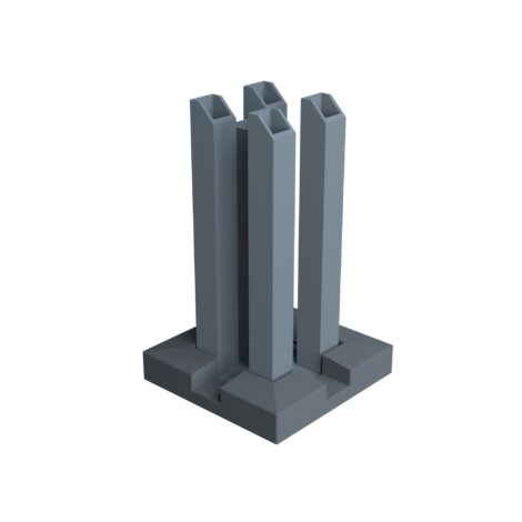 XXXX – 120x120x200mm Steel anchor – Grey RAL7016 XXXX – 120x120x200mm Steel anchor – Grey RAL7016